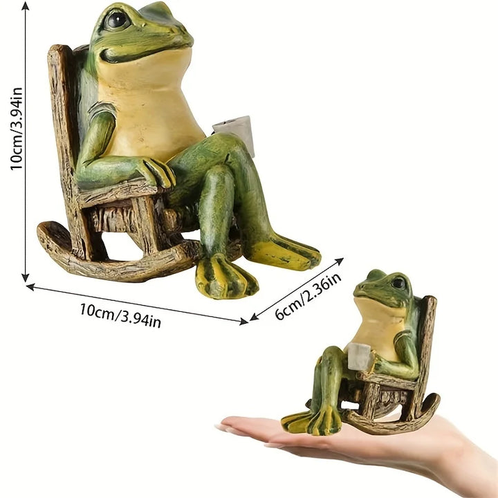 Solar Powered Mini Frog Garden Statue with LED Light – Indoor Outdoor Decorative Ornament Gift 2026