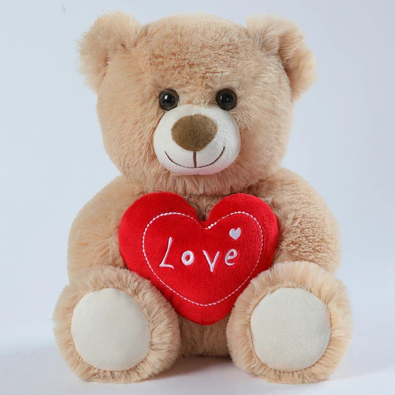 Teddy Bear Plush Toy Heart Hug Gift 2026 Valentine Gift For Kids Huggable Bear Soft Plush