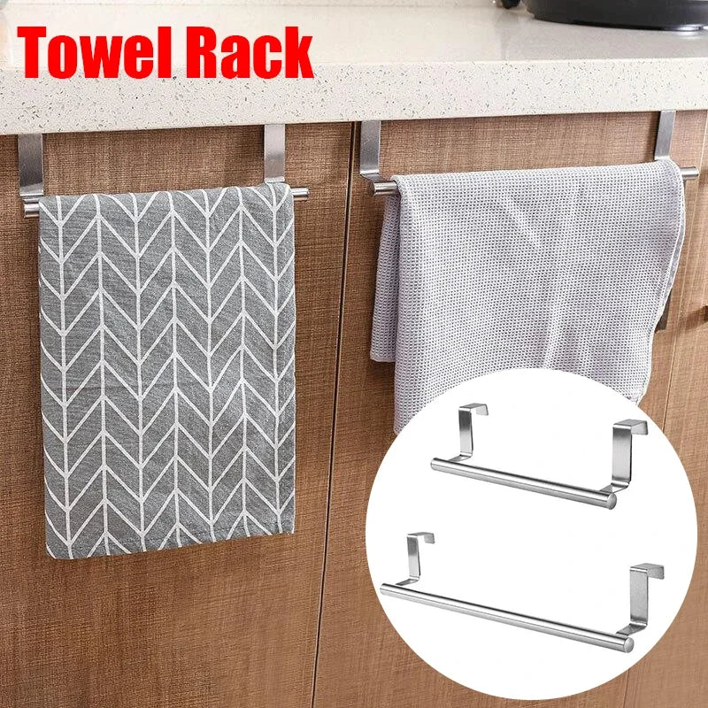 Stainless Steel Towel Rack Organizer - 3PCS Home Organizers for Bathroom &amp; Kitchen, Wall Mounted