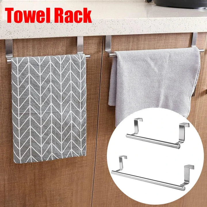 Stainless Steel Towel Rack Organizer - 3PCS Home Organizers for Bathroom &amp; Kitchen, Wall Mounted