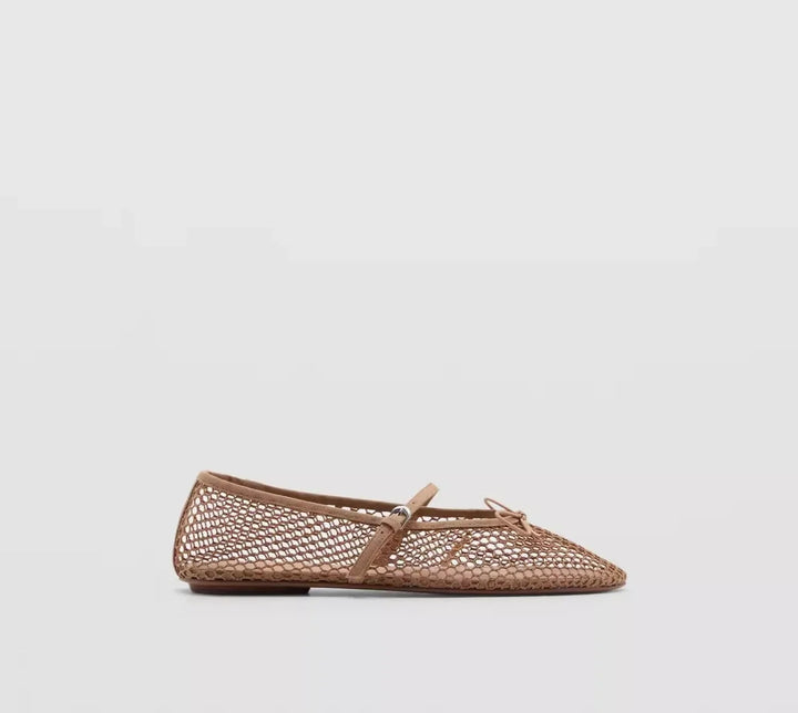 Breathable Women’s Ballet Flats - Mary Jane, Mesh, Summer