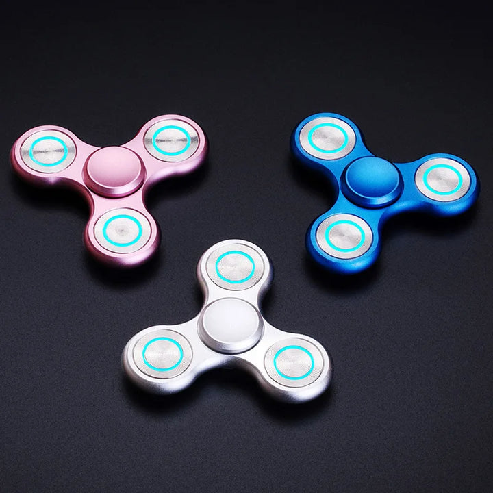Fidget Spinner Luminous Metal Triangle EDC Desk Focus Toy