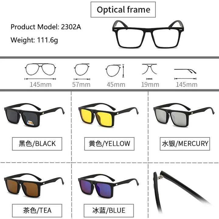 Magnetic Clip Sunglasses Interchangeable Lens Set 5 Lenses Polarized Prescription Ready Summer 2026 Gift