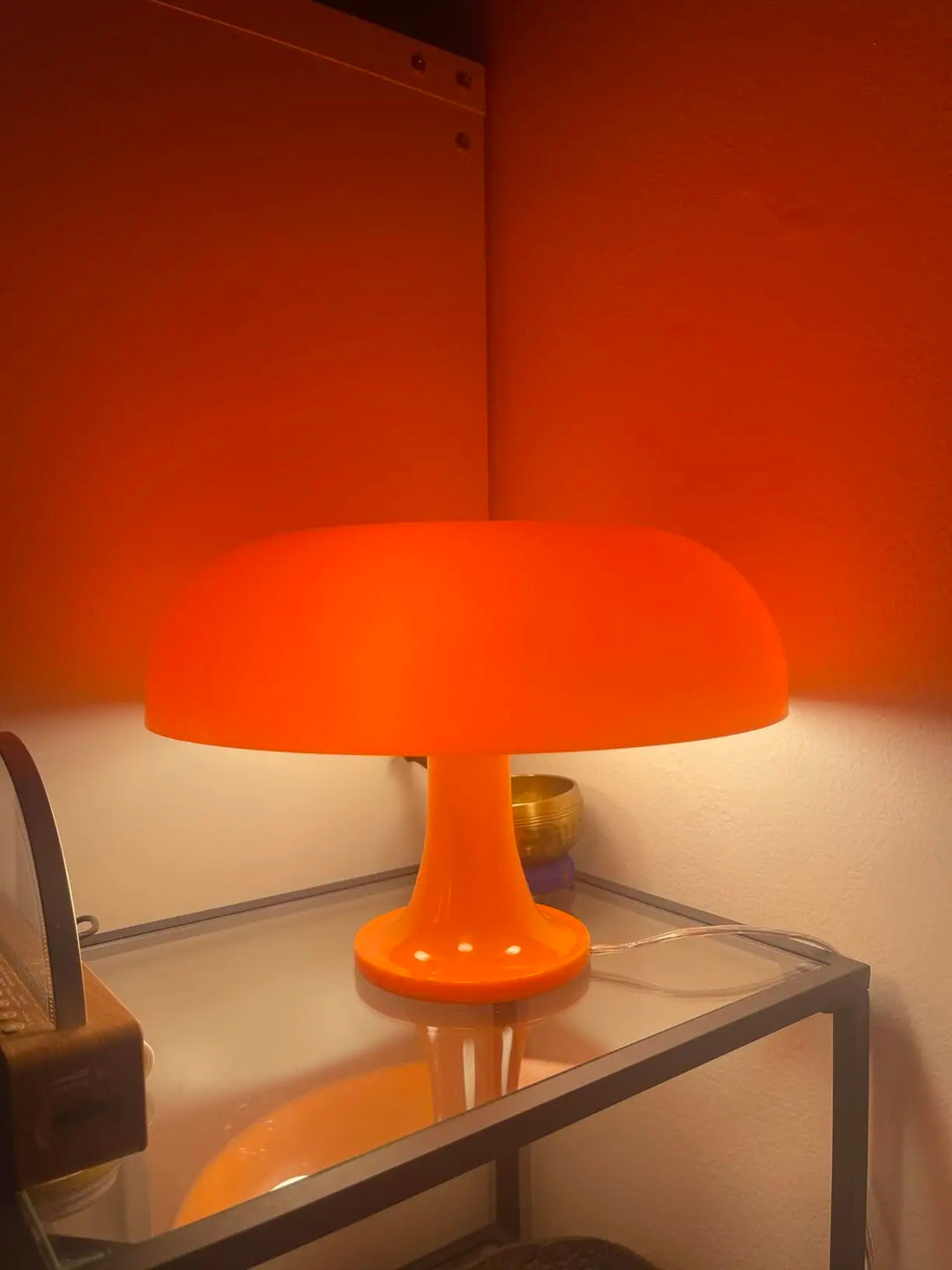 Japandi LED Mushroom Table Lamp Ivory Minimalist Bedside Lighting