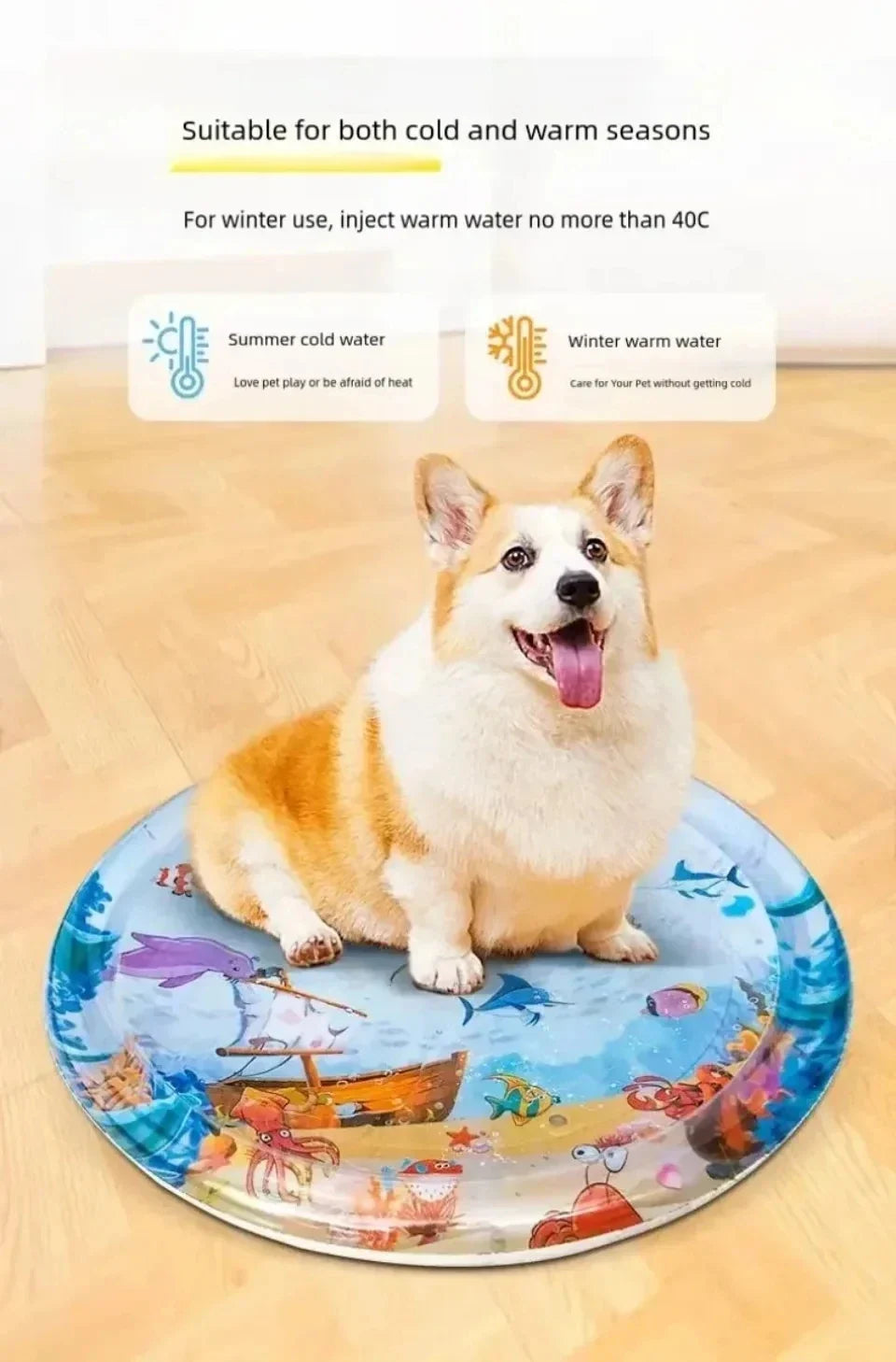 Cat Sensory Water Play Mat – Thickened PVC Cooling Lick Pad Summer Pet Enrichment Accessory 2026