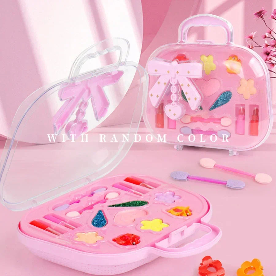 Kids Makeup Kit Princess Makeup Box Play Set With Accessories Ideal Birthday Gift 2025