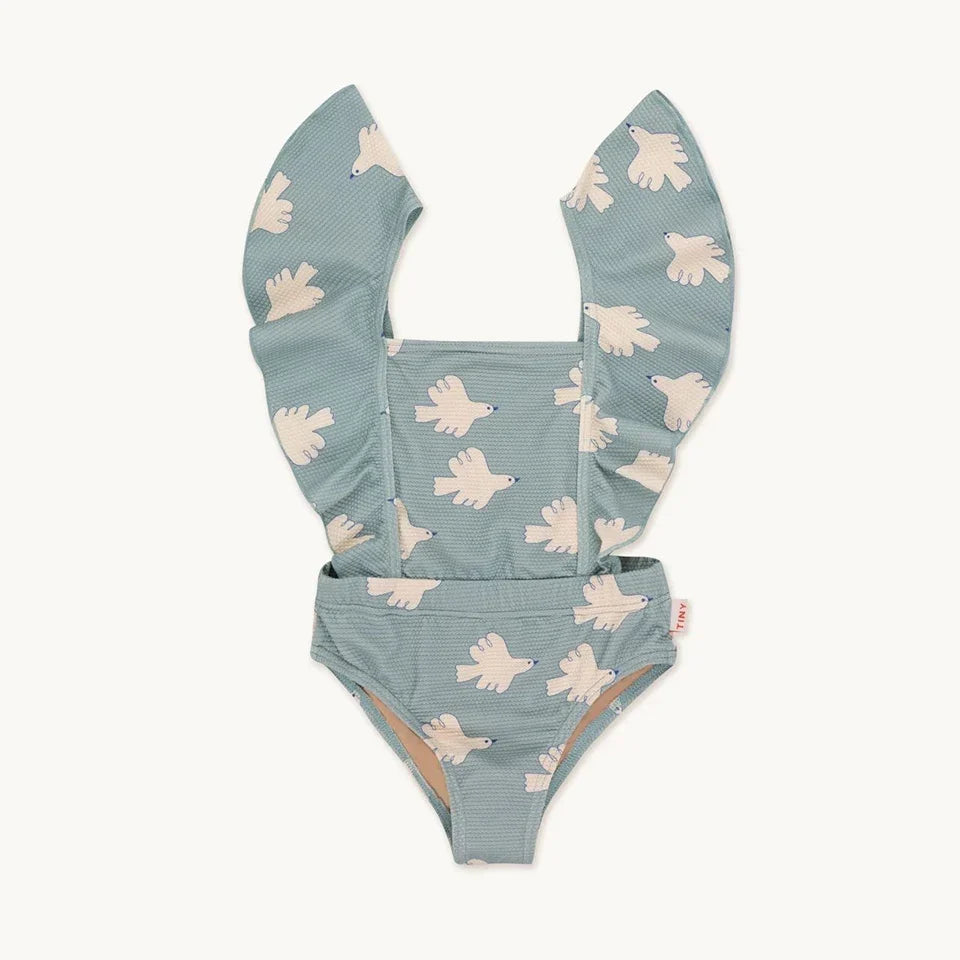 Lightweight unisex one-piece swimsuit - casual cut, nylon, beach &amp; pool wear for kids