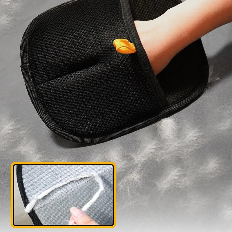 Double-Sided Pet Grooming Glove – Removes Hair from Furniture and Coat, Cats and Dogs