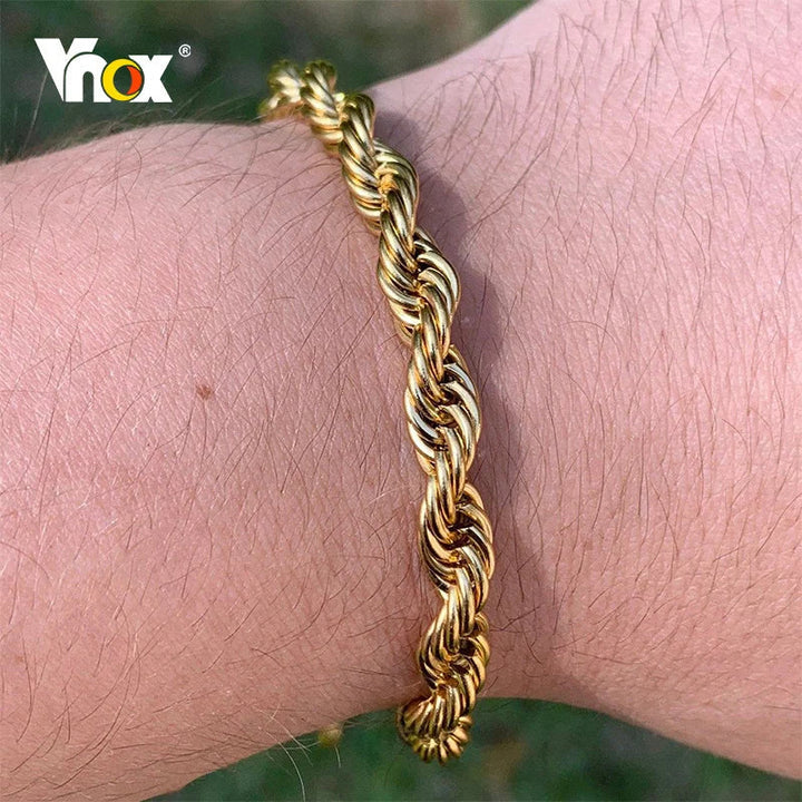 Stainless Steel Rope Chain Bracelet Twisted Singapore