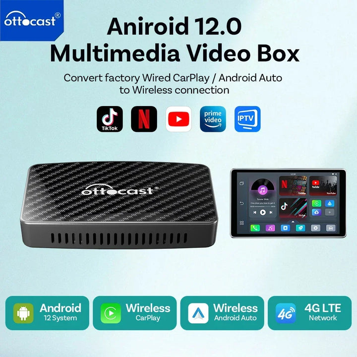 CarPlay Box Wireless AI Car Adapter Built In YouTube Netflix Android Auto 5G WiFi Fall 2025 For Most Cars