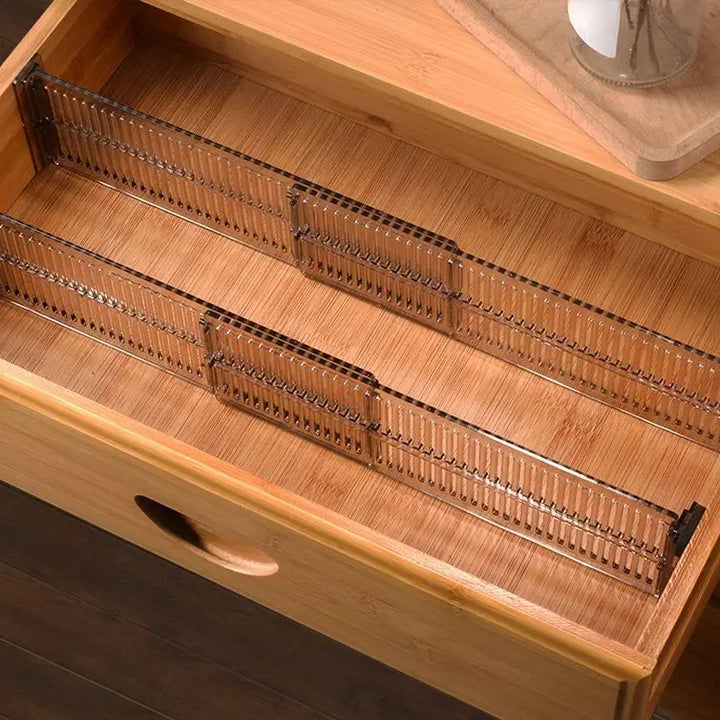 Adjustable Drawer Divider Partition Storage Organiser - 2pcs Set Home Organizers, No Tools Needed