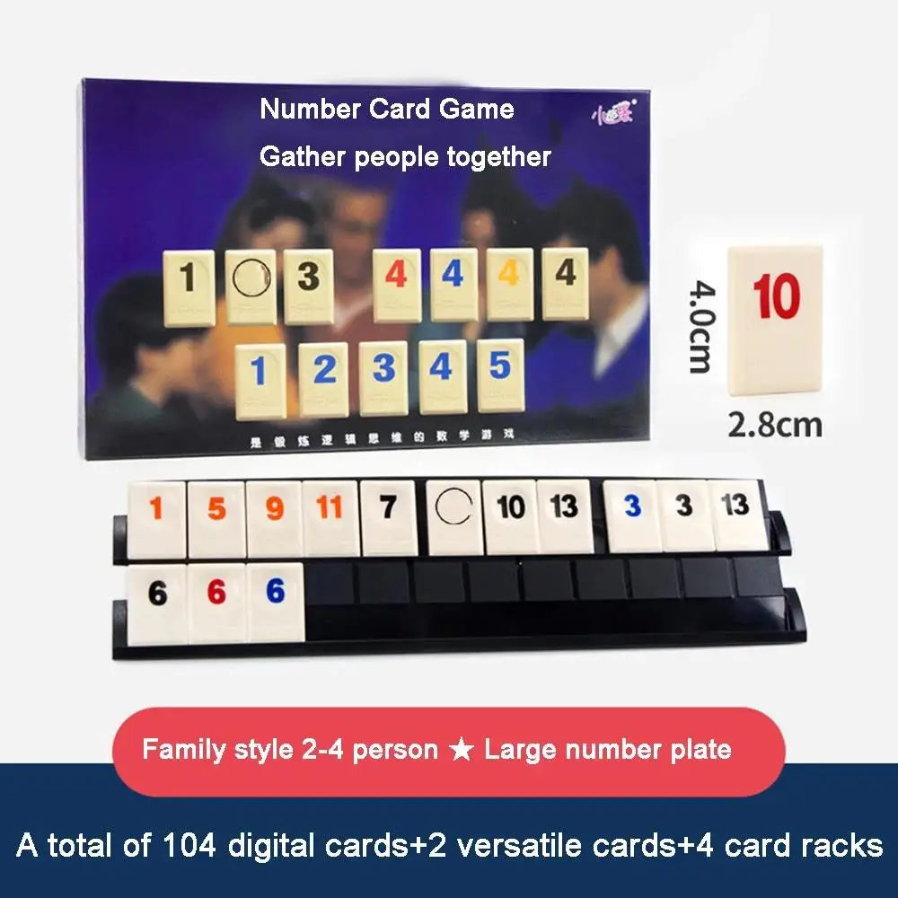 Portable Mahjong Game Set - Rummy Board Game for Adults &amp; Family Gatherings, Perfect for Travel