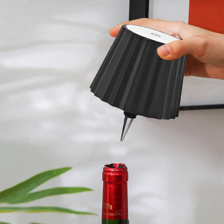 Wireless Bottle Lamp Touch Control LED Light - Rechargeable Home Decor for Dining &amp; Parties