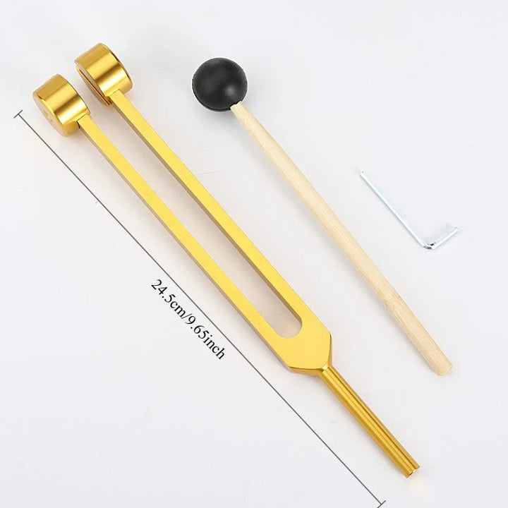 Chakra Healing Tuning Fork Set 128Hz 512Hz - Aluminum Alloy Sound Therapy Tools for Yoga and Meditation