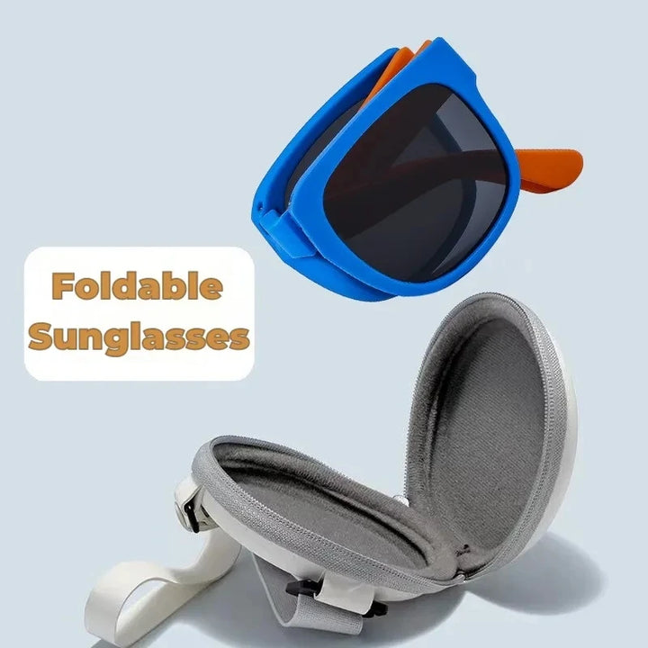 Kids Sunglasses Foldable Square Frame UV400 Protection for Outdoor Play Summer 2026 Gift Idea