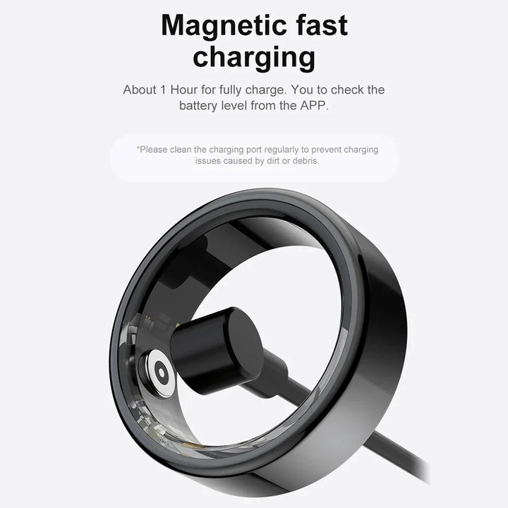 Smart Ring Health Tracker IP68 Waterproof Heart Rate Sleep SpO2 Multi Sport Modes Titanium Shell Fall 2025 Gift