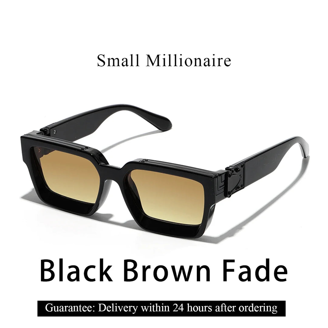 Sunglasses Black Retro Square Shades Luxury Fashion Eyewear Fall 2026 Trend Gift Idea