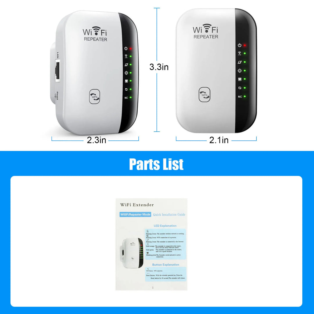 WiFi Range Extender 300Mbps 2.4GHz – Wireless Repeater with WPS for Home Network Boost 2026