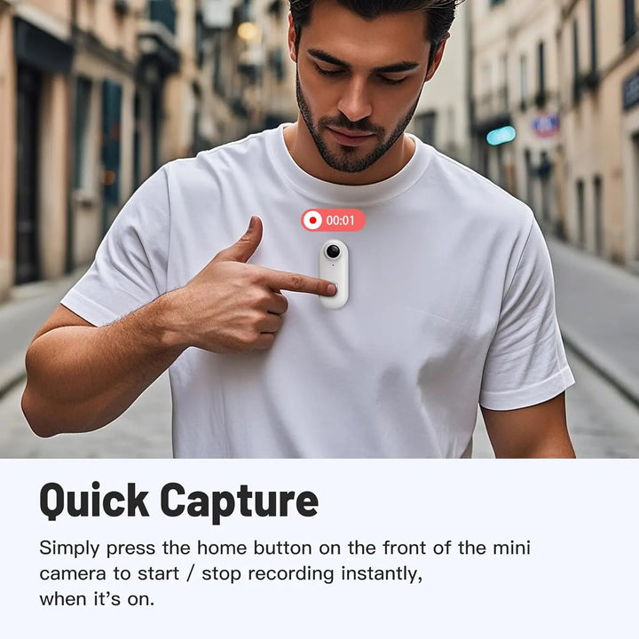 1080P Small WiFi Mini Pocket Action Camera - Portable Sports Video Recorder for Kids, Hands-Free, Body Worn