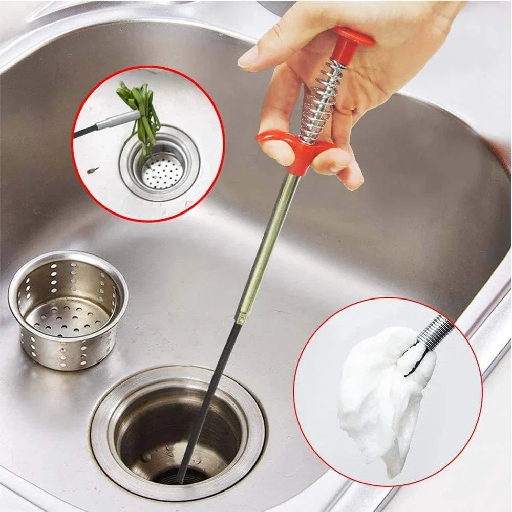 Drain Snake 22.5 Inch Flexible Sink Auger Kitchen Clog Remover Hair Debris Eco Friendly Home Repair Fall 2026
