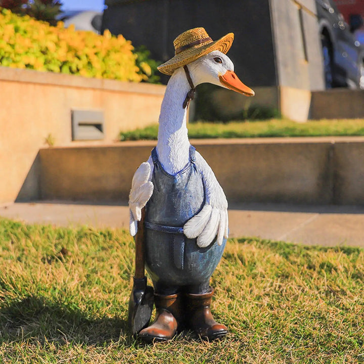 Duck Garden Statue Outdoor Sculpture Spring 2026 Garden Decor Gift Idea For Courtyard