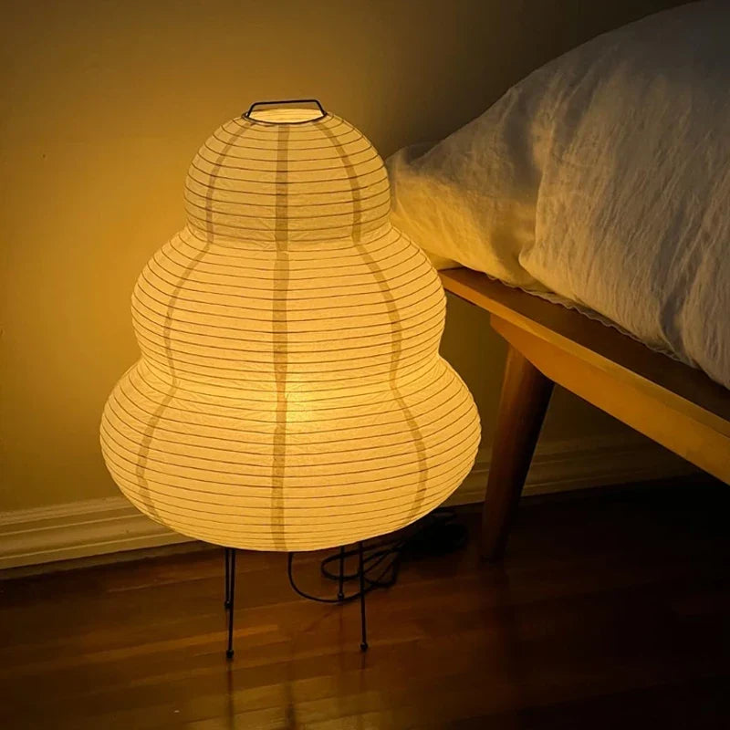 LED Rice Paper Lamp Tricolour Dimming Japanese Style