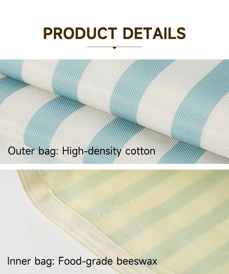 Beeswax Bread Bags 2-Pack Oxford Cloth – Eco-Friendly Reusable Food Storage Fermentation Bags 2026