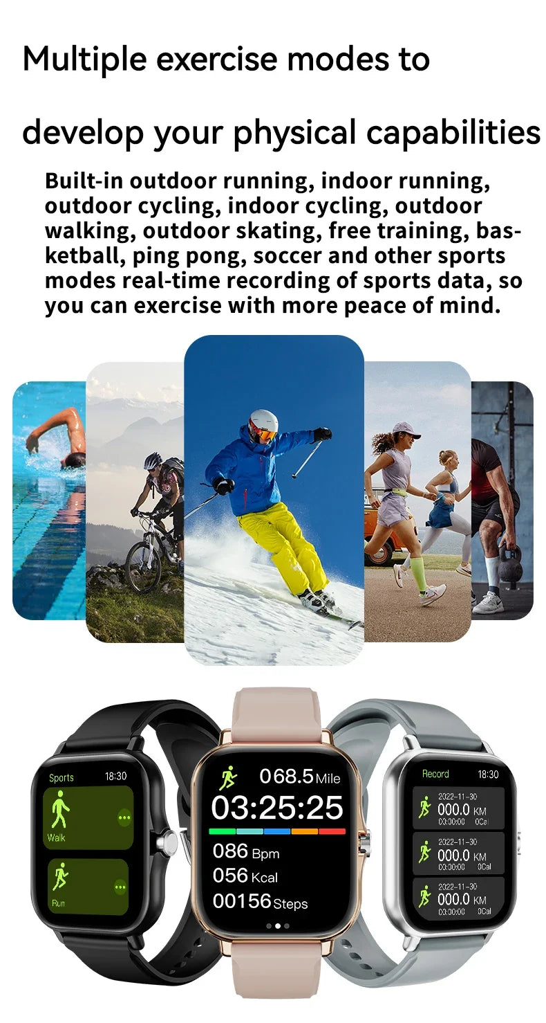 LAXASFIT Smart Watch Full Touch Screen Bluetooth Call – Heart Rate Sleep Tracker Sports Fitness Smartwatch 2026