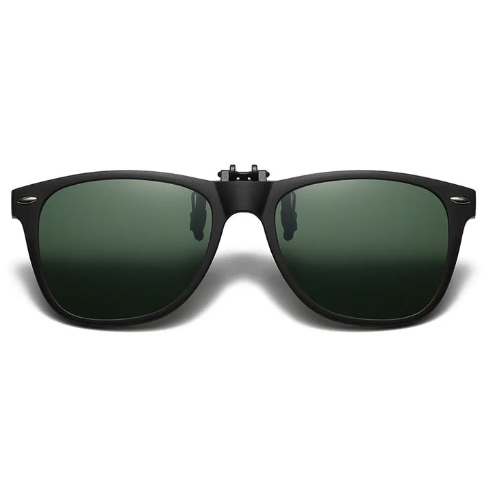 Night Vision Clip-On Sunglasses – Polarized Photochromic UV Anti-Glare Driving Goggles, Vintage Square Style, Fall 2025 Safe Driving