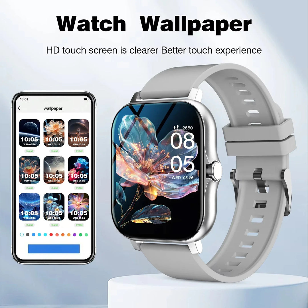 LAXASFIT Smart Watch Full Touch Screen Bluetooth Call – Heart Rate Sleep Tracker Sports Fitness Smartwatch 2026