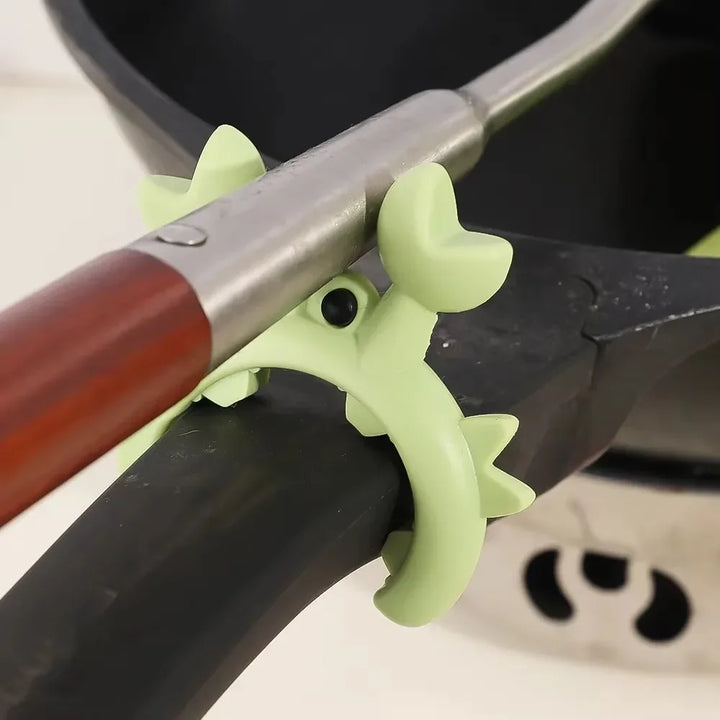 Small Crab Silicone Spatula Rack - Anti Scalding Pot Clip Kitchen Gadget