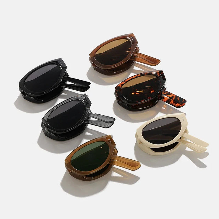 Circular Sunglasses Unisex Foldable Round Eyewear, TikTok Viral Fall 2026 Trendy Accessory