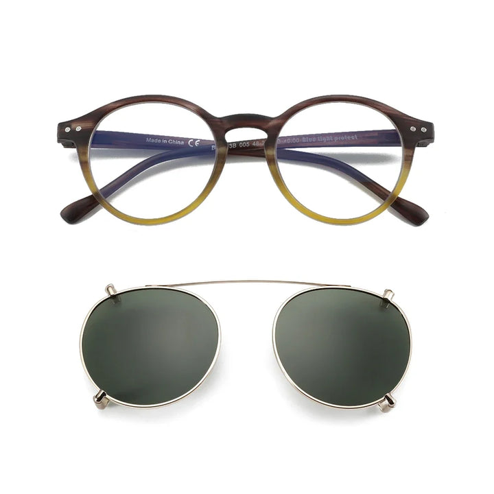 Clip On Sunglasses Retro Round Frames Anti Blue Light Polarizing Clip Ons Summer 2026