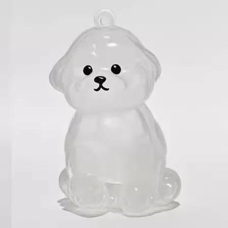 Dog Hair Keepsake Keychain Pendant Clear Resin Charm