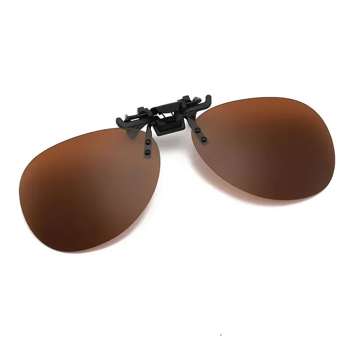 Clip-On Sunglasses Polarized UV400 Night Vision Driving Glasses Square Clip-Ons Anti-Glare Vintage Style 2026