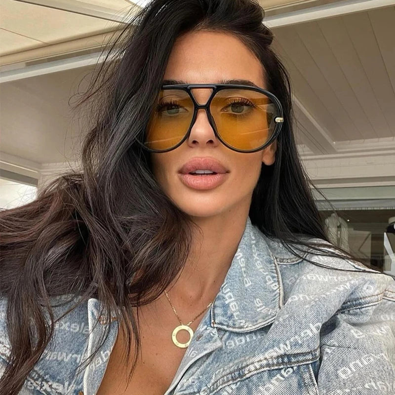 Oversized Sunglasses Vintage Luxury Frame Summer 2026 Trend CE Certified Gift Idea