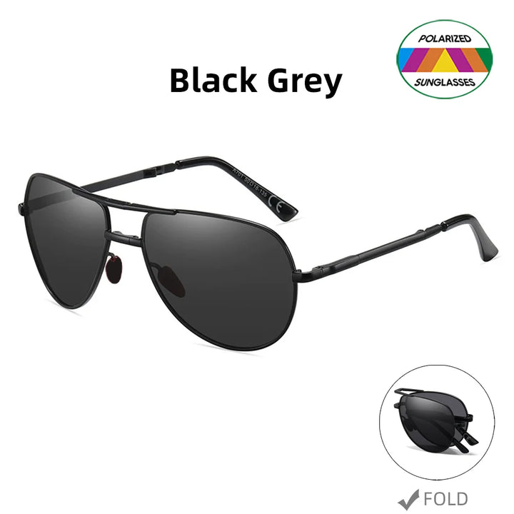 Aviator Sunglasses Foldable Metal Pilot Style Polarized UV400 Sun Glasses, Summer 2026 Trend, All-Day Comfort