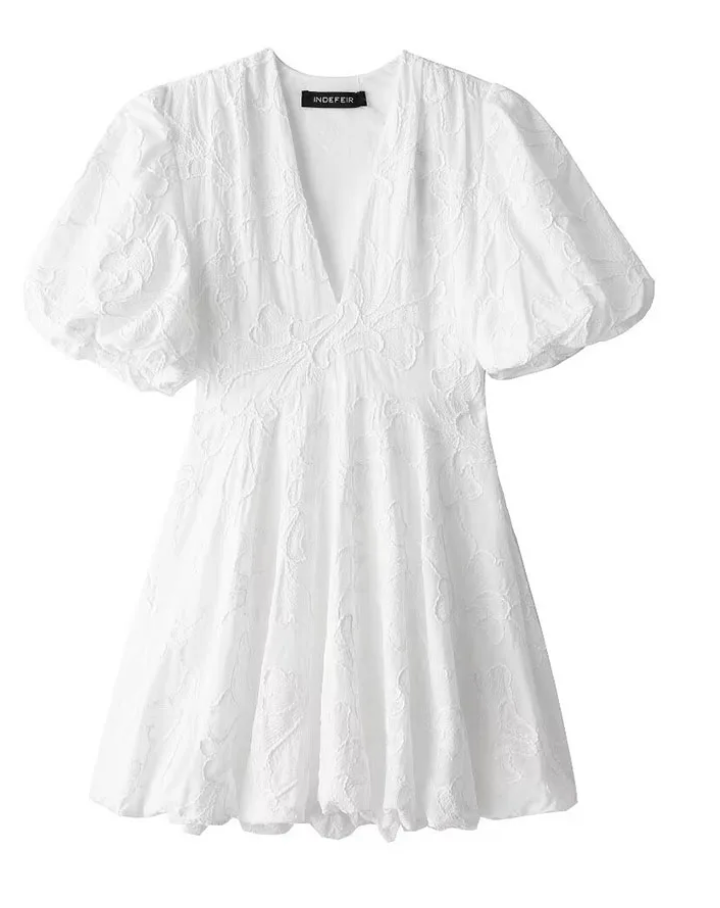 Elegant White Dress for Women with Exquisite Detailing - Versatile Summer Formal Dress for Casual and Special Occasions
