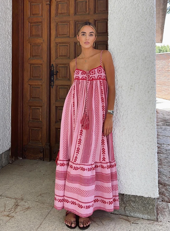 Elegant A-Line White Maxi Dress for Women with Romantic Details - Perfect for Summer Occasions