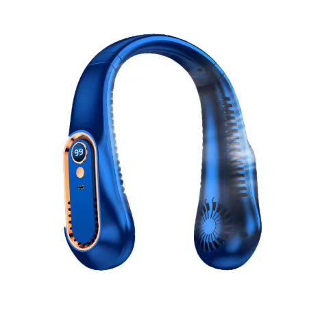 Neck Bladeless Fan Mini - Portable USB Charging Silent Fan for Sports and Office with Digital Display and 5 Speed Options