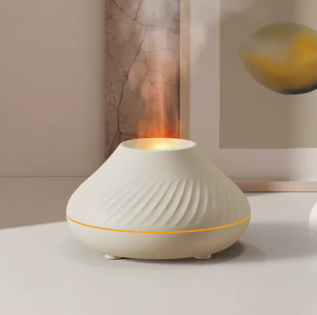 Volcanic Aroma Diffuser Essential Oil Lamp 130ml USB Humidifier with colour Flame Night Light