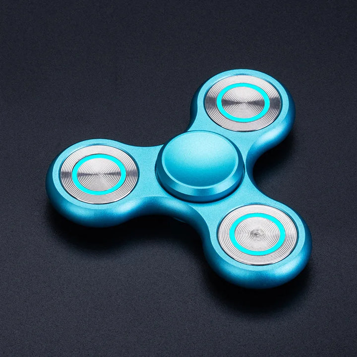 Fidget Spinner Luminous Metal Triangle EDC Desk Focus Toy