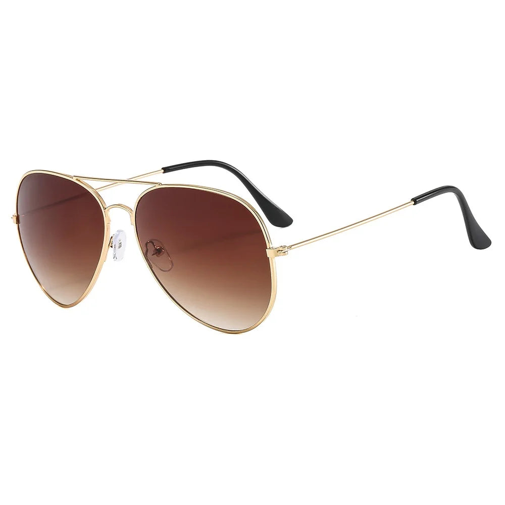 2025 Double Bridge Aviation Sunglasses for Women - UV400 Alloy Frame Mirror Glasses