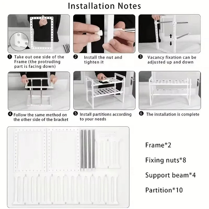 Stackable Sink Organizer Shelves - Home Organizers for Kitchen &amp; Bathroom Storage Solutions