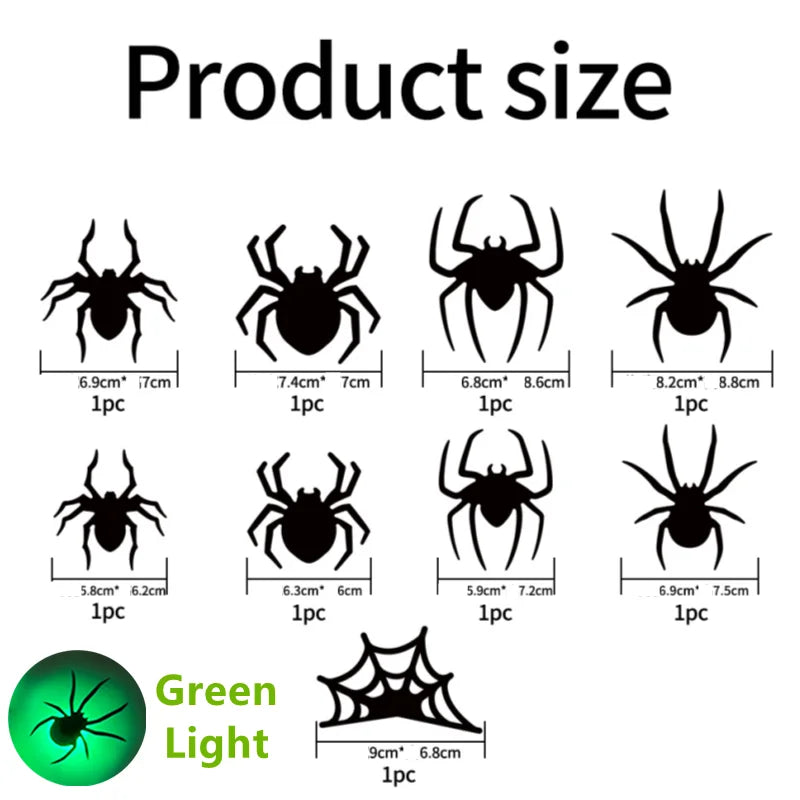 LED Bat Wall Stickers Green 3D Halloween Decor 2025