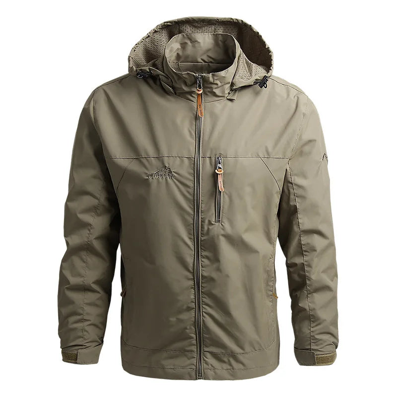 Waterproof Mens Tactical Jacket - Hooded, Lightweight