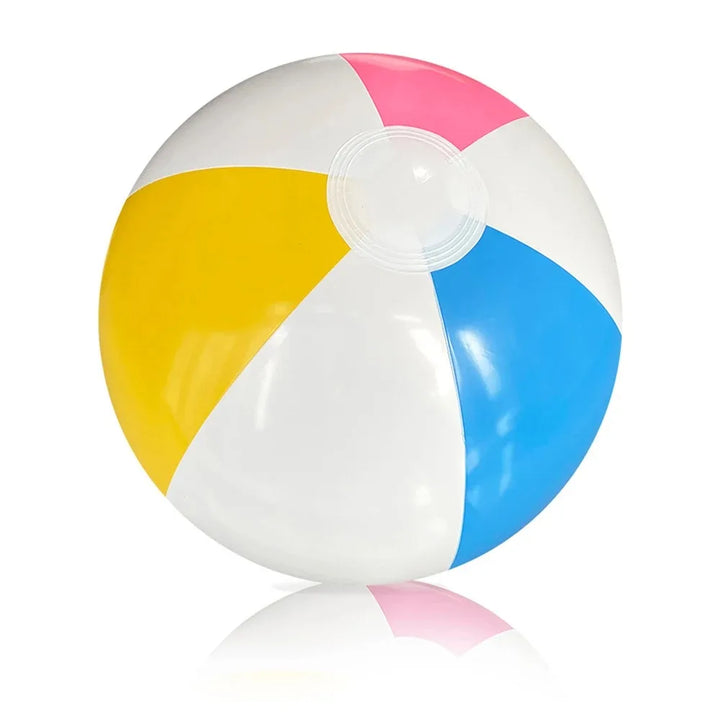 Inflatable Beach Ball 12/16 Rainbow Design for Summer Pool Parties, Water Games, and Outdoor Fun