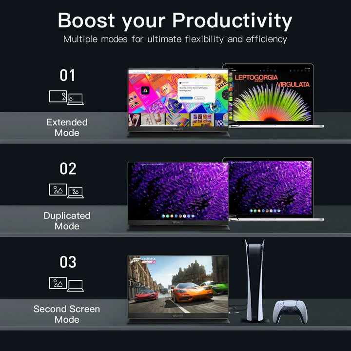 15.6 Inch Portable Monitor USB C HDMI HDR Travel Screen