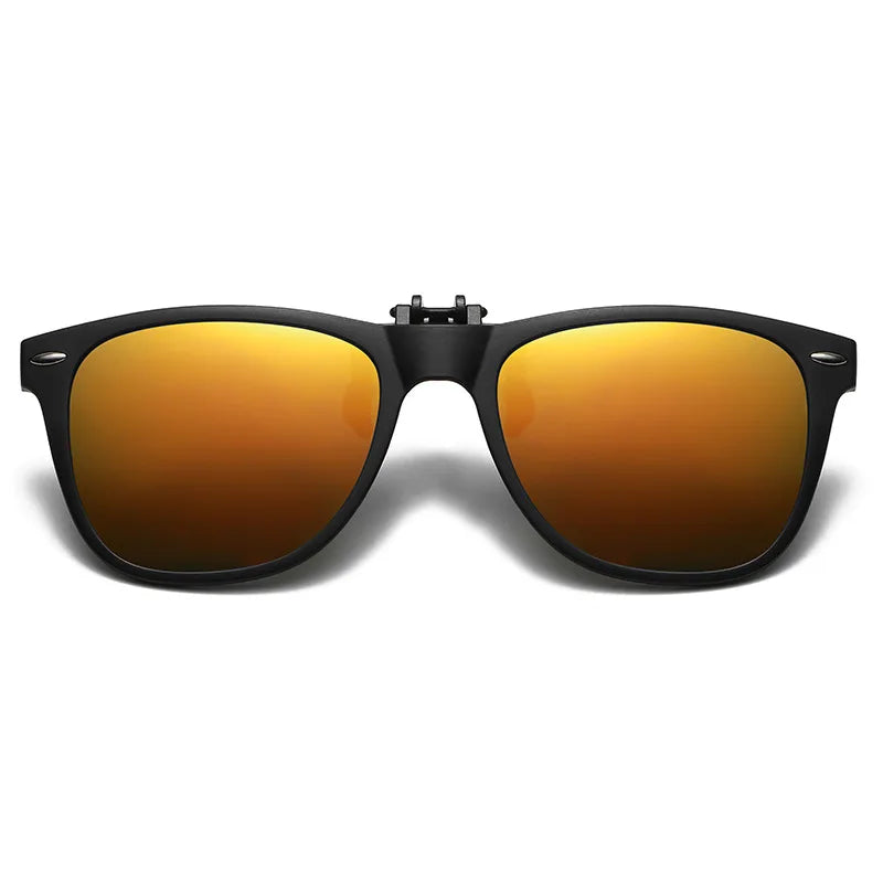 Night Vision Clip-On Sunglasses – Polarized Photochromic UV Anti-Glare Driving Goggles, Vintage Square Style, Fall 2025 Safe Driving