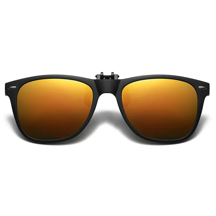 Night Vision Clip-On Sunglasses – Polarized Photochromic UV Anti-Glare Driving Goggles, Vintage Square Style, Fall 2025 Safe Driving